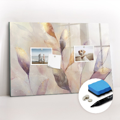 Magnetic dry erase board Watercolor plants
