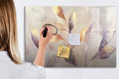 Magnetic dry erase board Watercolor plants