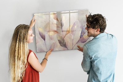 Magnetic dry erase board Watercolor plants