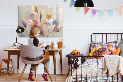 Magnetic dry erase board Watercolor plants
