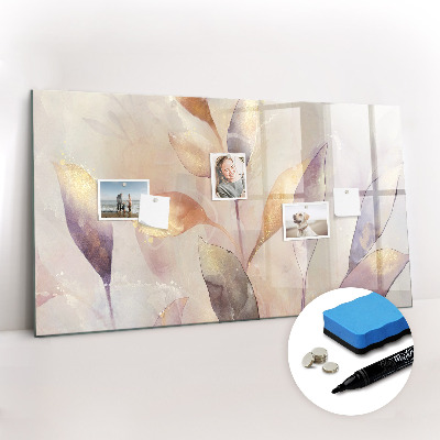Magnetic dry erase board Watercolor plants