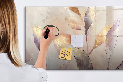 Magnetic dry erase board Watercolor plants