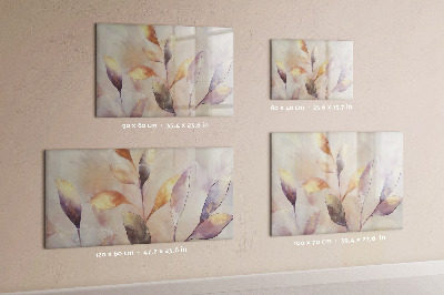 Magnetic dry erase board Watercolor plants