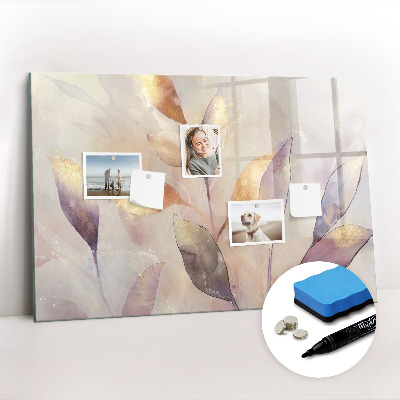 Magnetic dry erase board Watercolor plants