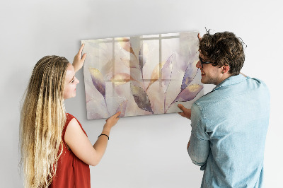 Magnetic dry erase board Watercolor plants