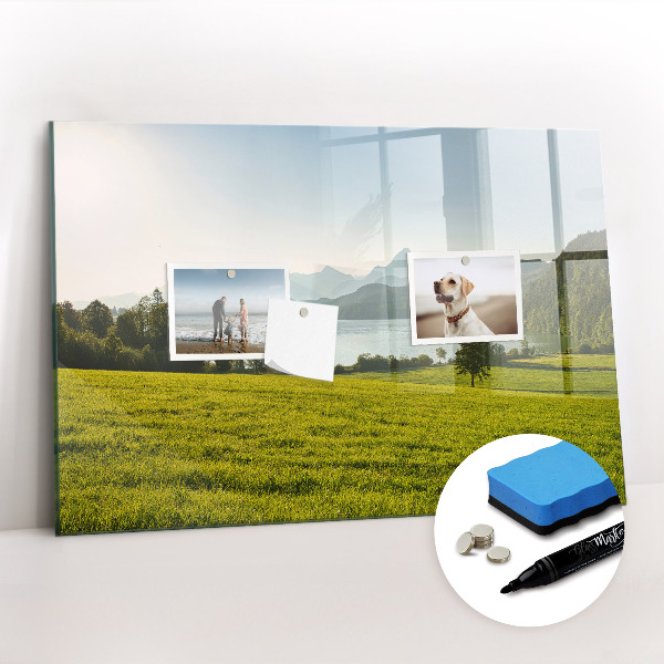 Dry erase magnetic board Mountains field