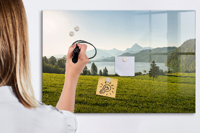 Dry erase magnetic board Mountains field