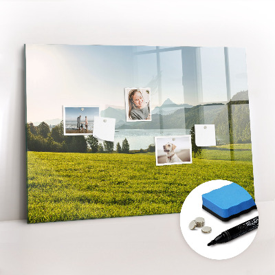 Dry erase magnetic board Mountains field