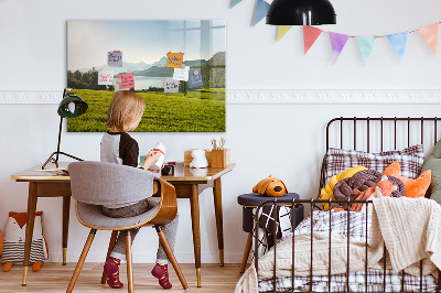 Dry erase magnetic board Mountains field