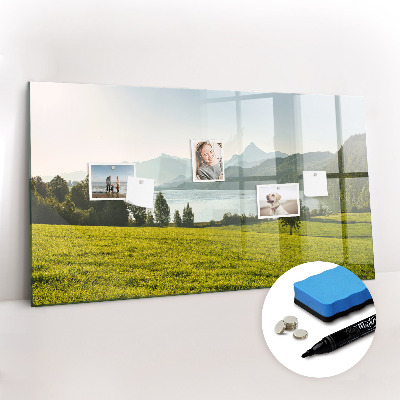 Dry erase magnetic board Mountains field