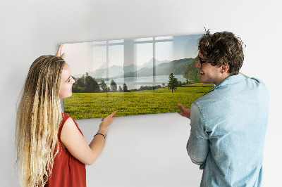 Dry erase magnetic board Mountains field