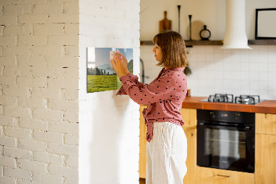 Dry erase magnetic board Mountains field