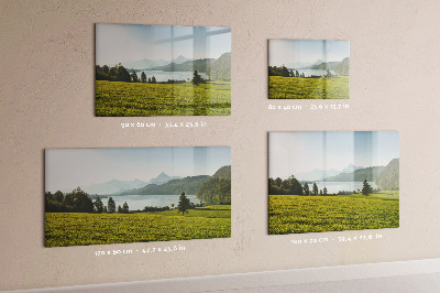 Dry erase magnetic board Mountains field