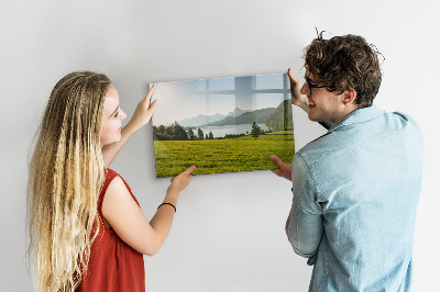 Dry erase magnetic board Mountains field