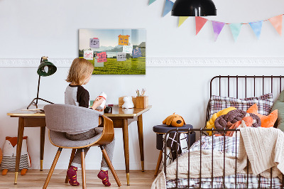 Dry erase magnetic board Mountains field