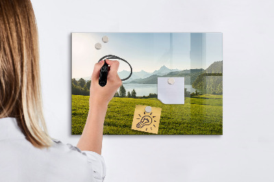 Dry erase magnetic board Mountains field