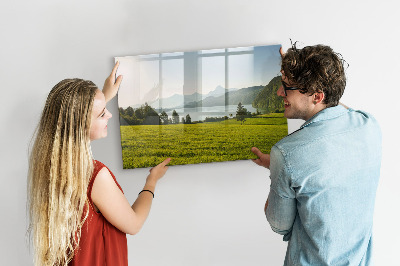 Dry erase magnetic board Mountains field