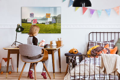 Dry erase magnetic board Mountains field