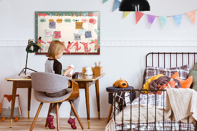 Magnetic dry erase board Weekly planner for children
