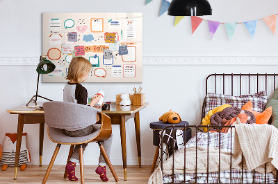 Dry erase magnetic board Colorful vision board