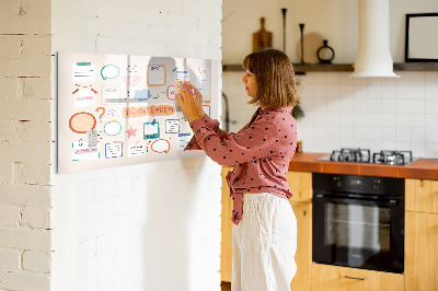 Dry erase magnetic board Colorful vision board