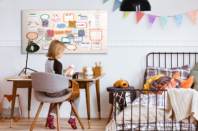 Dry erase magnetic board Colorful vision board