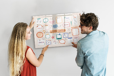 Dry erase magnetic board Colorful vision board