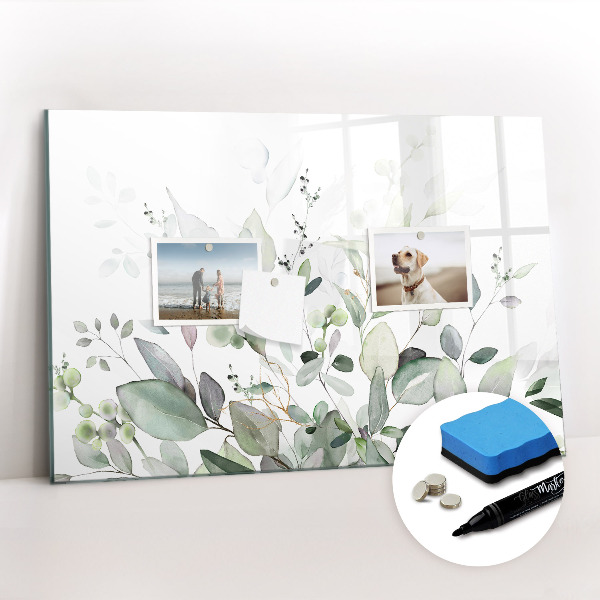 Magnetic dry erase board Plants leaves