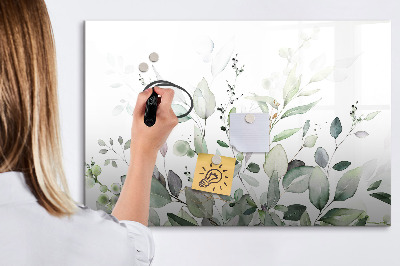 Magnetic dry erase board Plants leaves