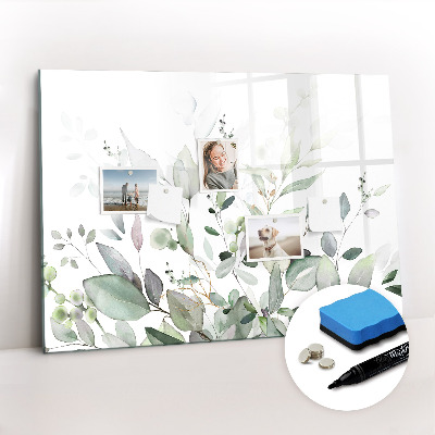 Magnetic dry erase board Plants leaves