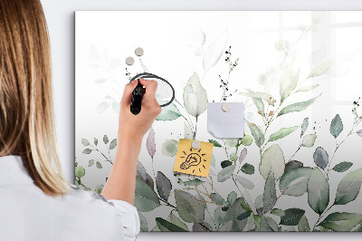 Magnetic dry erase board Plants leaves