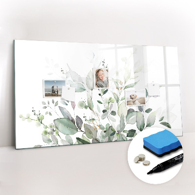 Magnetic dry erase board Plants leaves