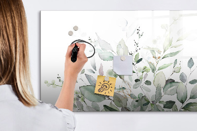 Magnetic dry erase board Plants leaves