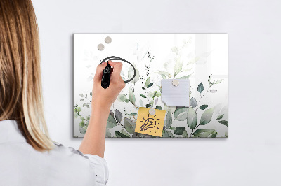 Magnetic dry erase board Plants leaves