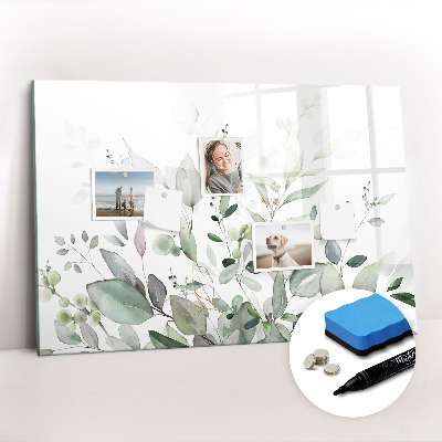 Magnetic dry erase board Plants leaves