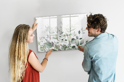 Magnetic dry erase board Plants leaves