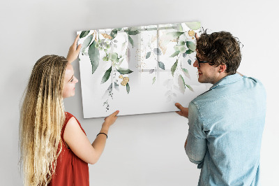 Dry erase magnetic board Leaves nature plants