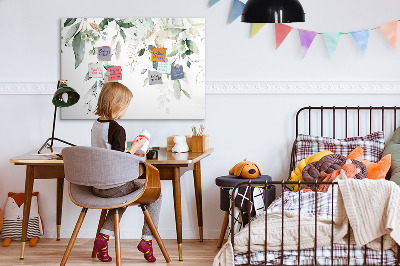 Dry erase magnetic board Leaves nature plants