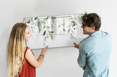 Dry erase magnetic board Leaves nature plants