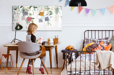 Dry erase magnetic board Leaves nature plants