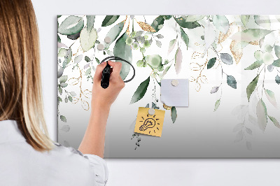 Dry erase magnetic board Leaves nature plants