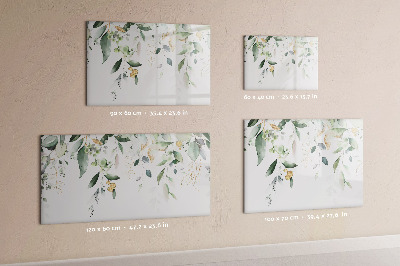 Dry erase magnetic board Leaves nature plants