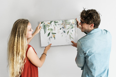 Dry erase magnetic board Leaves nature plants