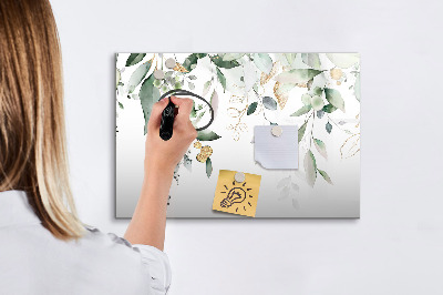 Dry erase magnetic board Leaves nature plants