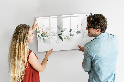 Magnetic dry erase board Abstract leaves