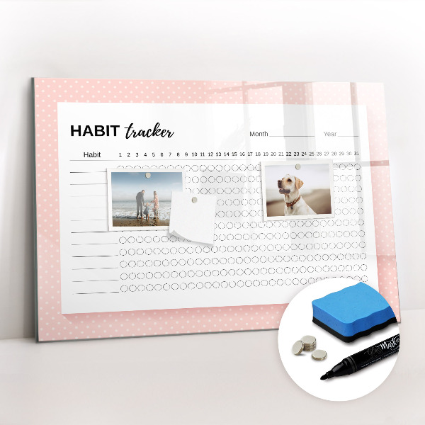 Magnetic dry erase board Habit tracking