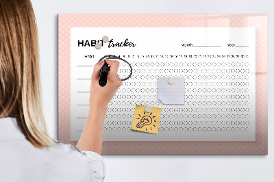 Magnetic writing board Habit tracking