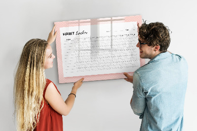 Magnetic writing board Habit tracking