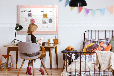 Magnetic dry erase board Habit tracking