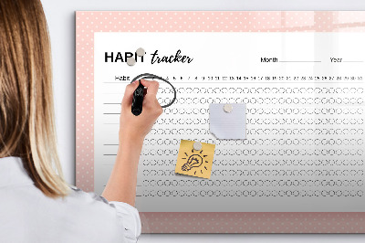 Magnetic dry erase board Habit tracking